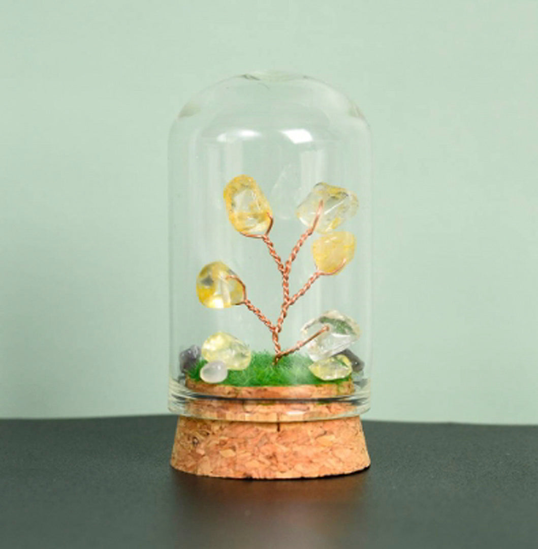 Natural crystal rough glass cover micro landscape crystal tree