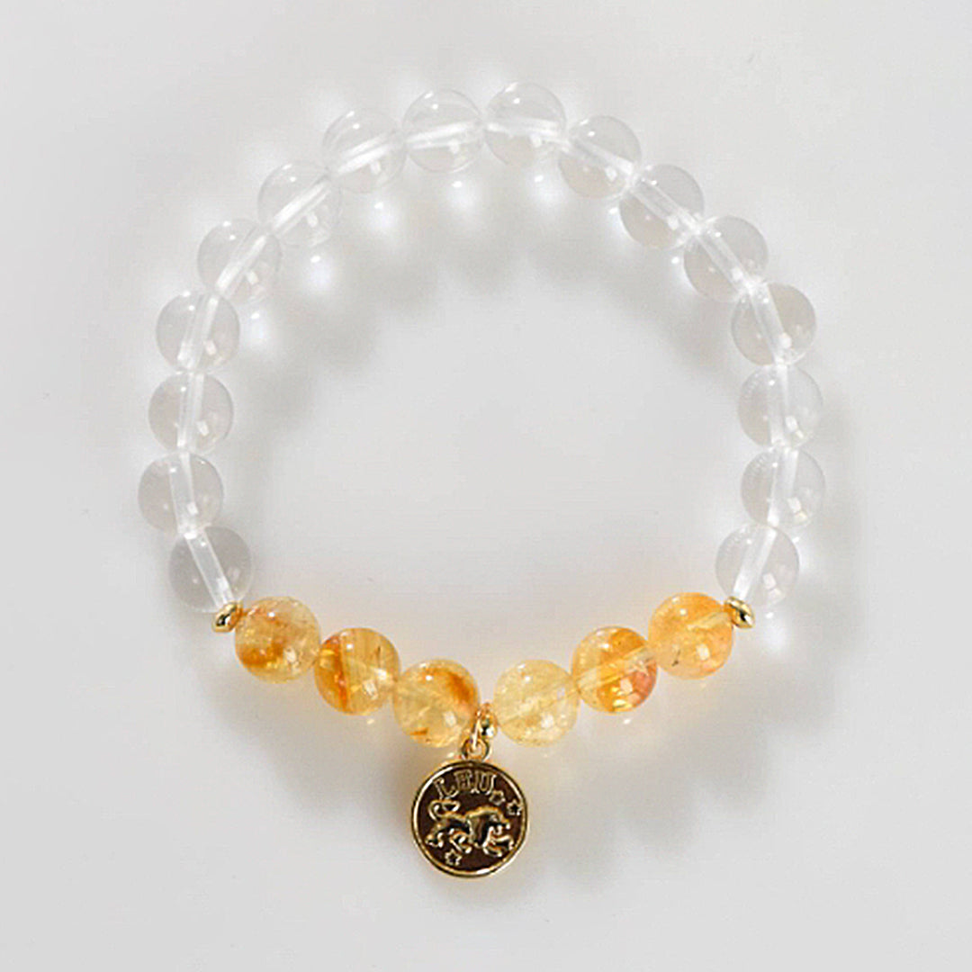 White Crystal Zodiac Bracelet