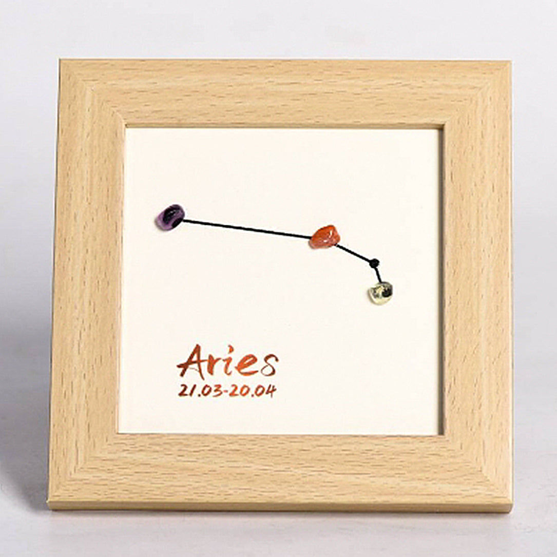 Zodiac Sign Crystal Gravel Decorate Picture Frame