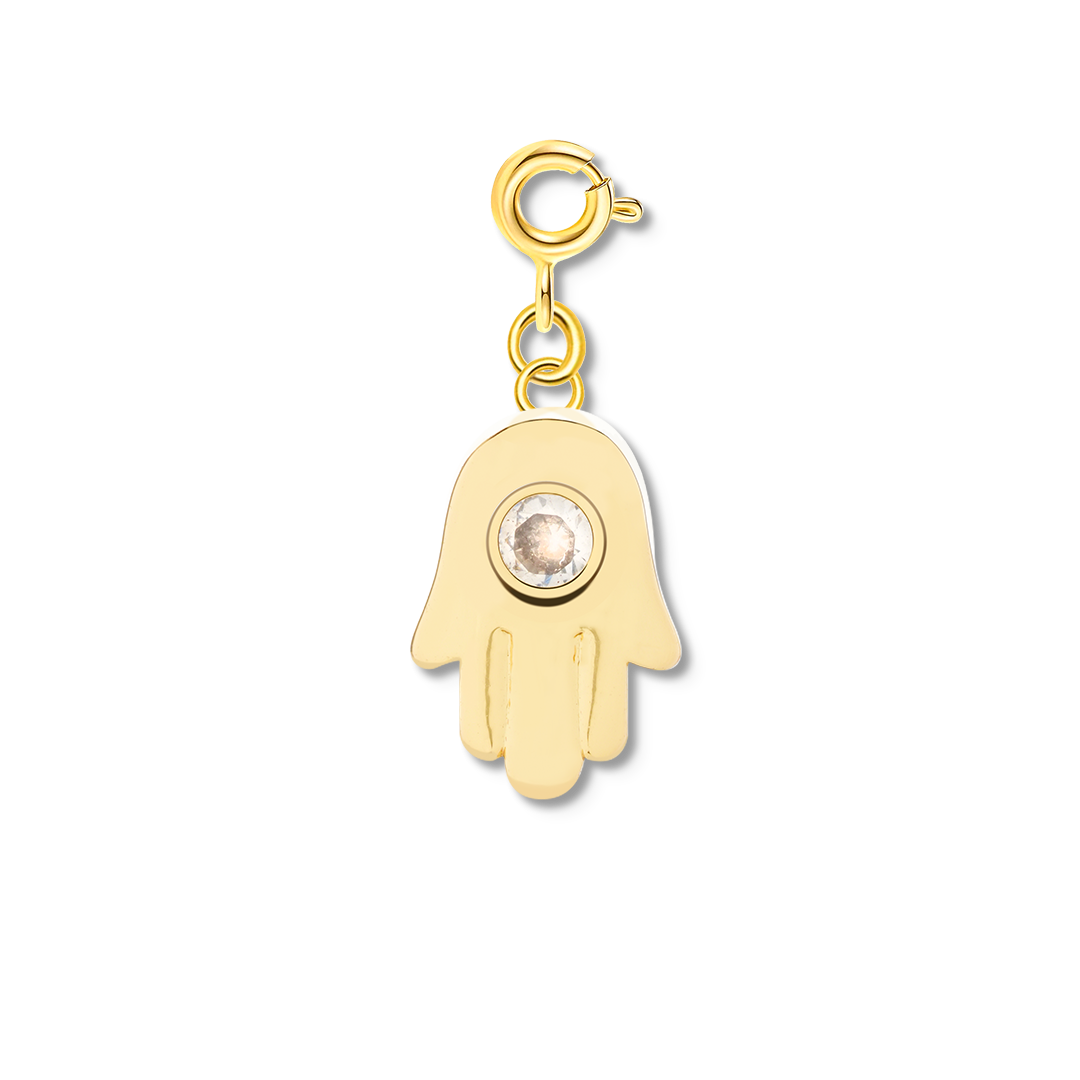 Radiant Clear Hamsa Pendant
