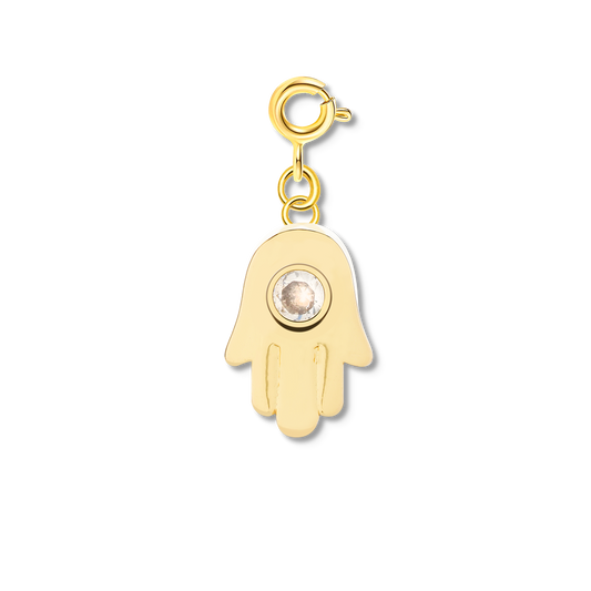 Radiant Clear Hamsa Pendant