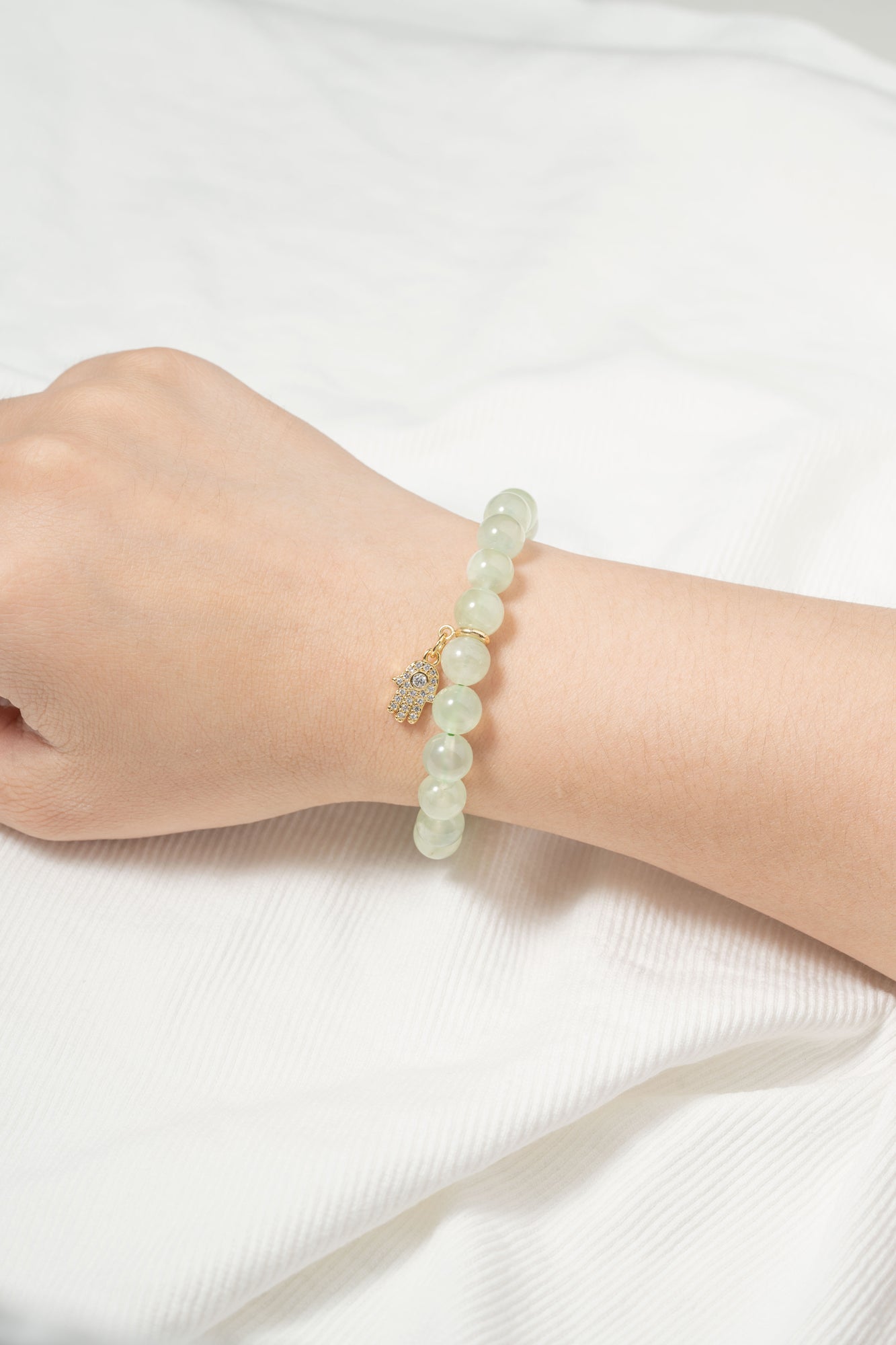 Prehnite and Hand of Hamassa