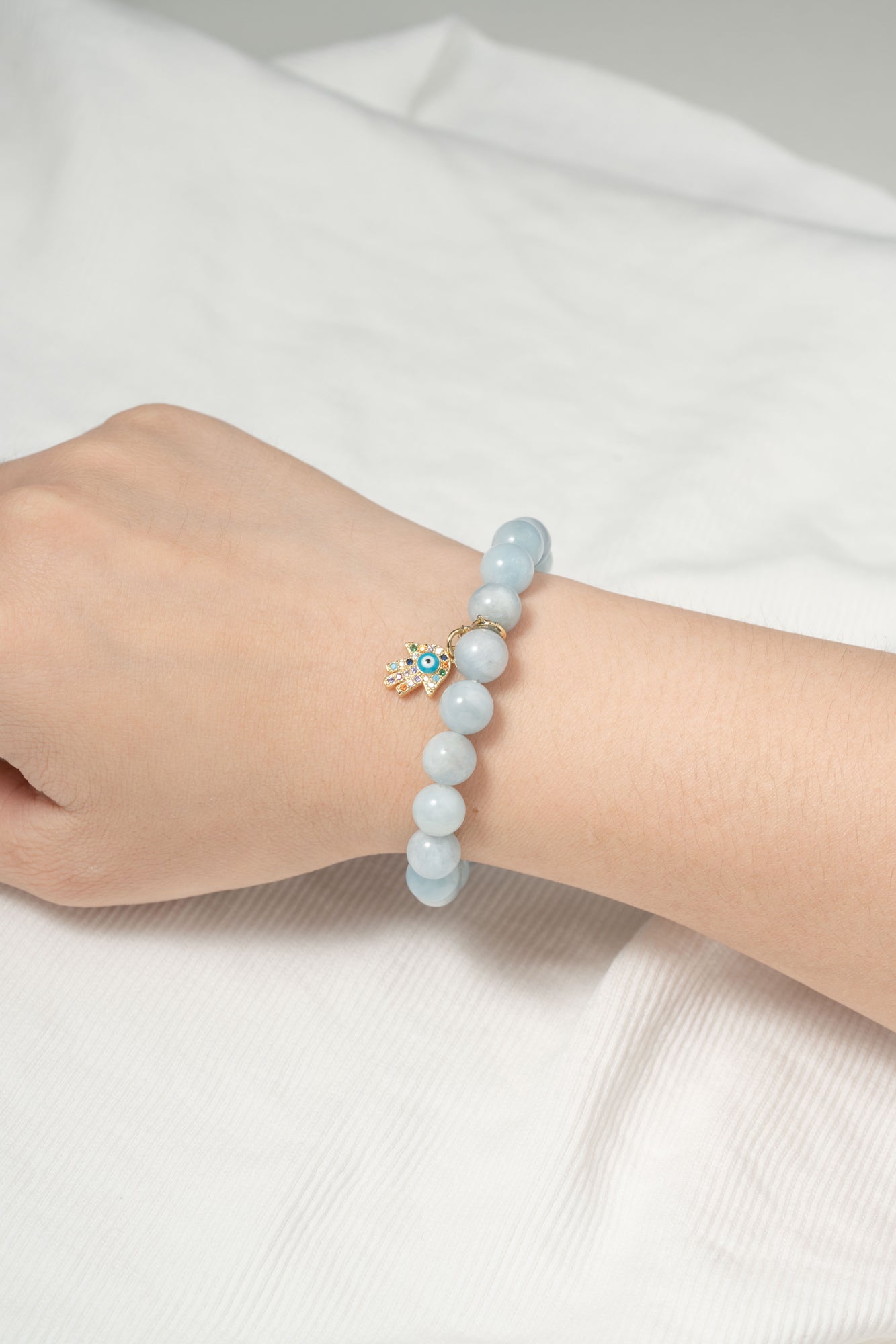 Aquamarine and Hamassa Hands
