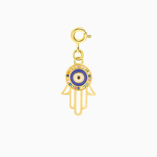 Sapphire Gaze Hamsa Pendant