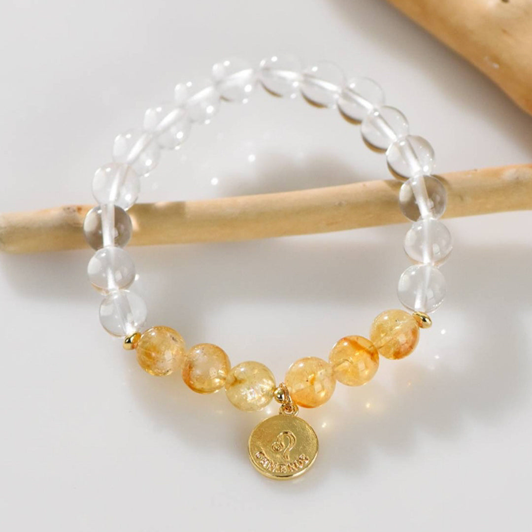 White Crystal Zodiac Bracelet