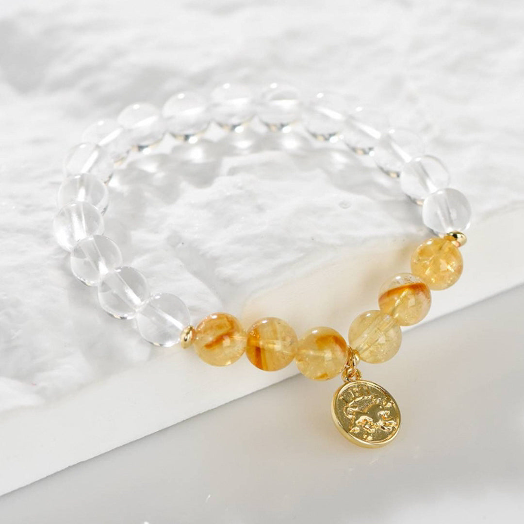 White Crystal Zodiac Bracelet