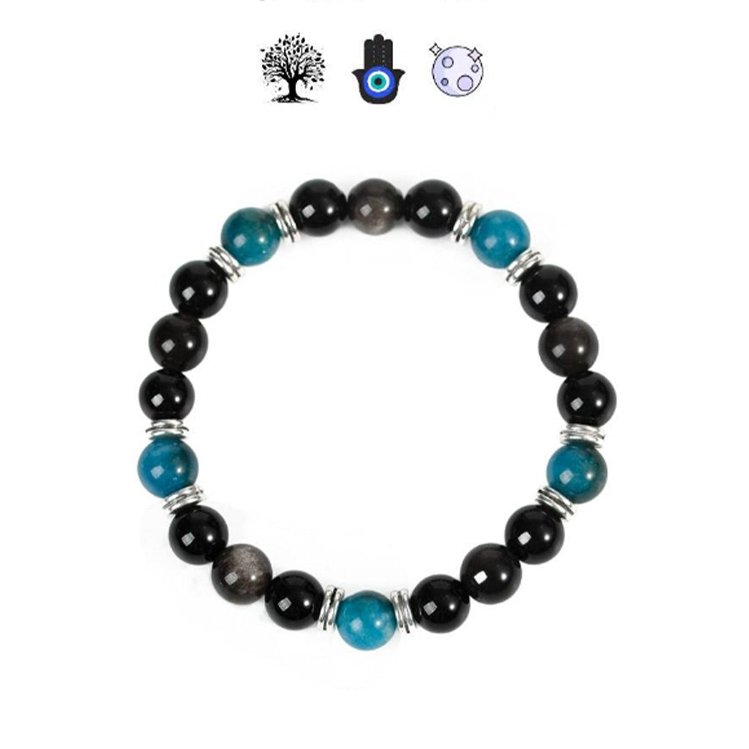 Obsidian With Stone Bracelet