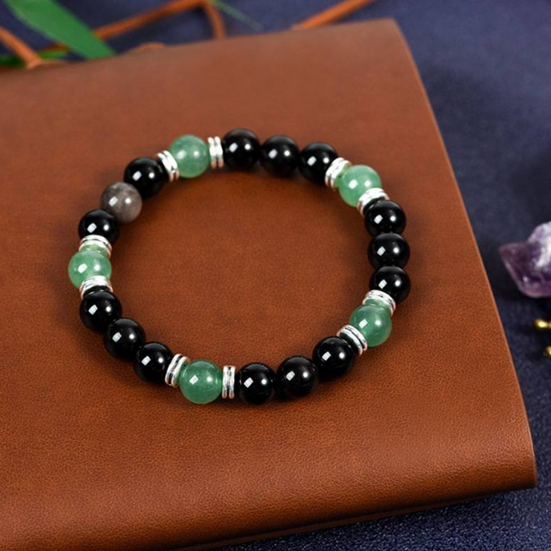 Obsidian With Stone Bracelet