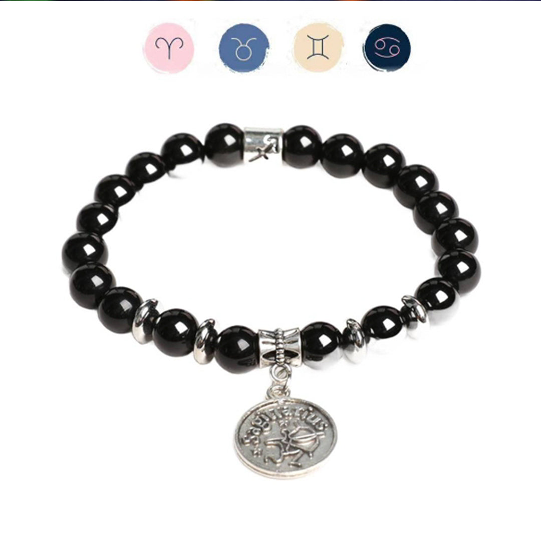 Obsidian Zodiac Bracelet