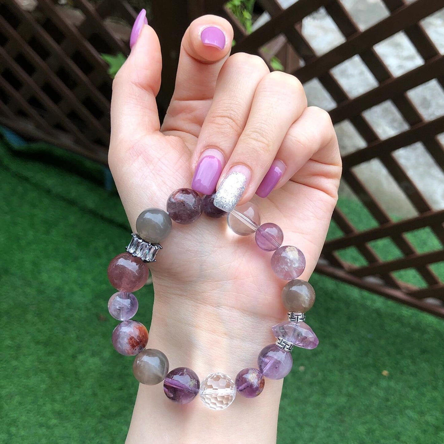 Staggered Irregularly Amethyst Bracelet