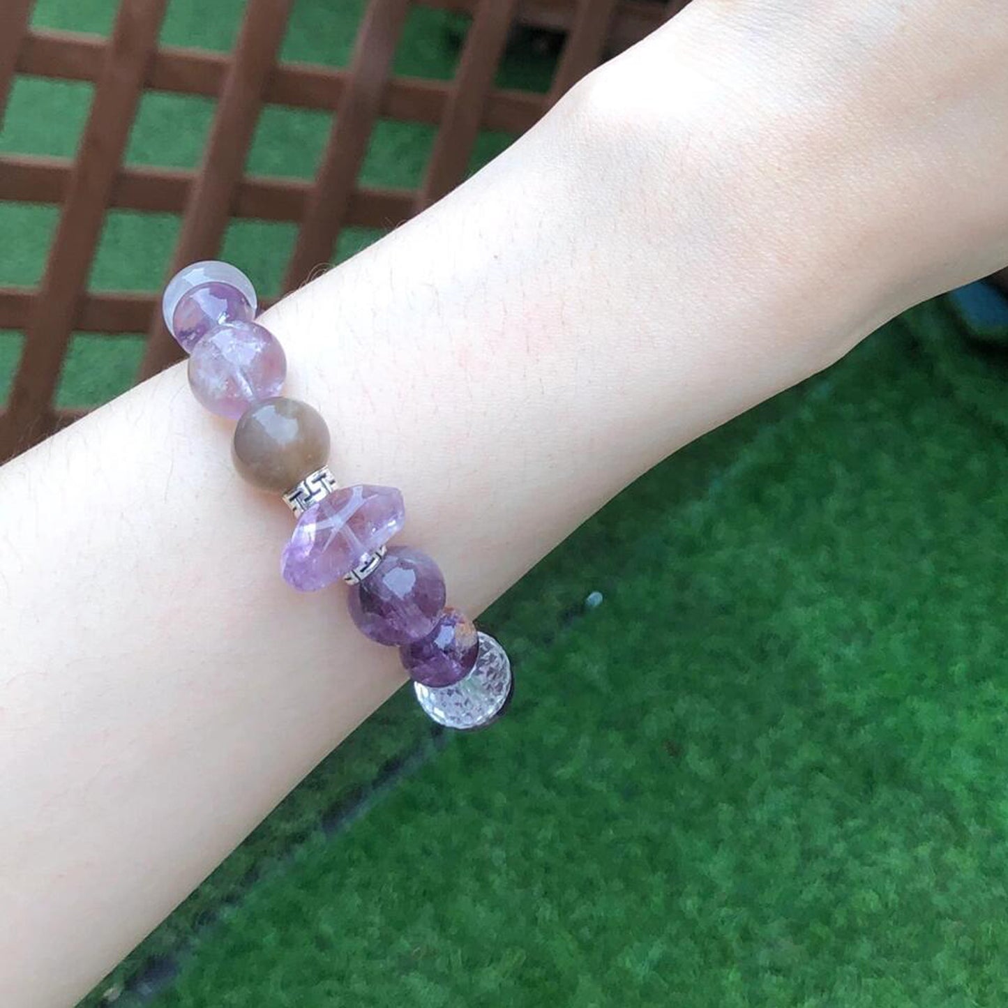 Staggered Irregularly Amethyst Bracelet