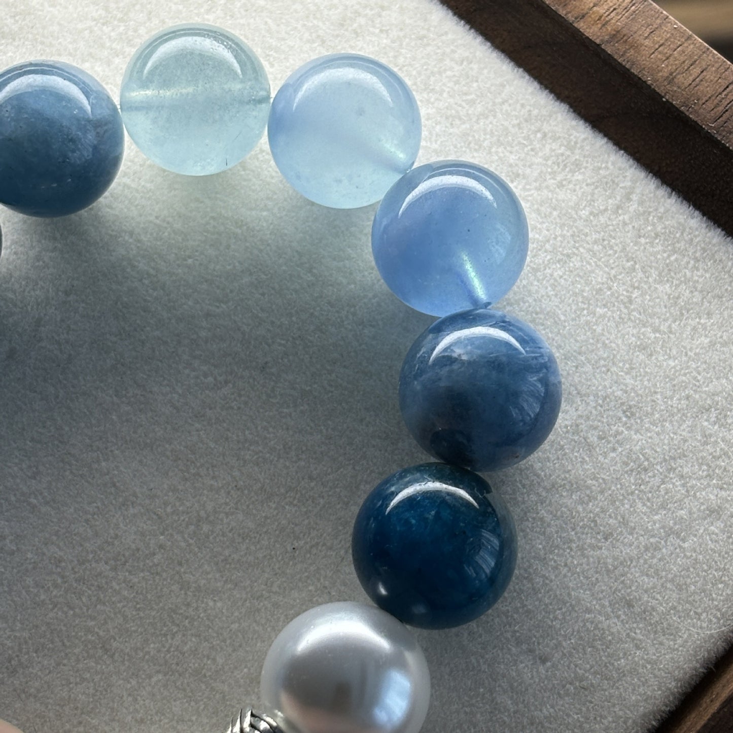Blue Apatite Pearls Bracelet