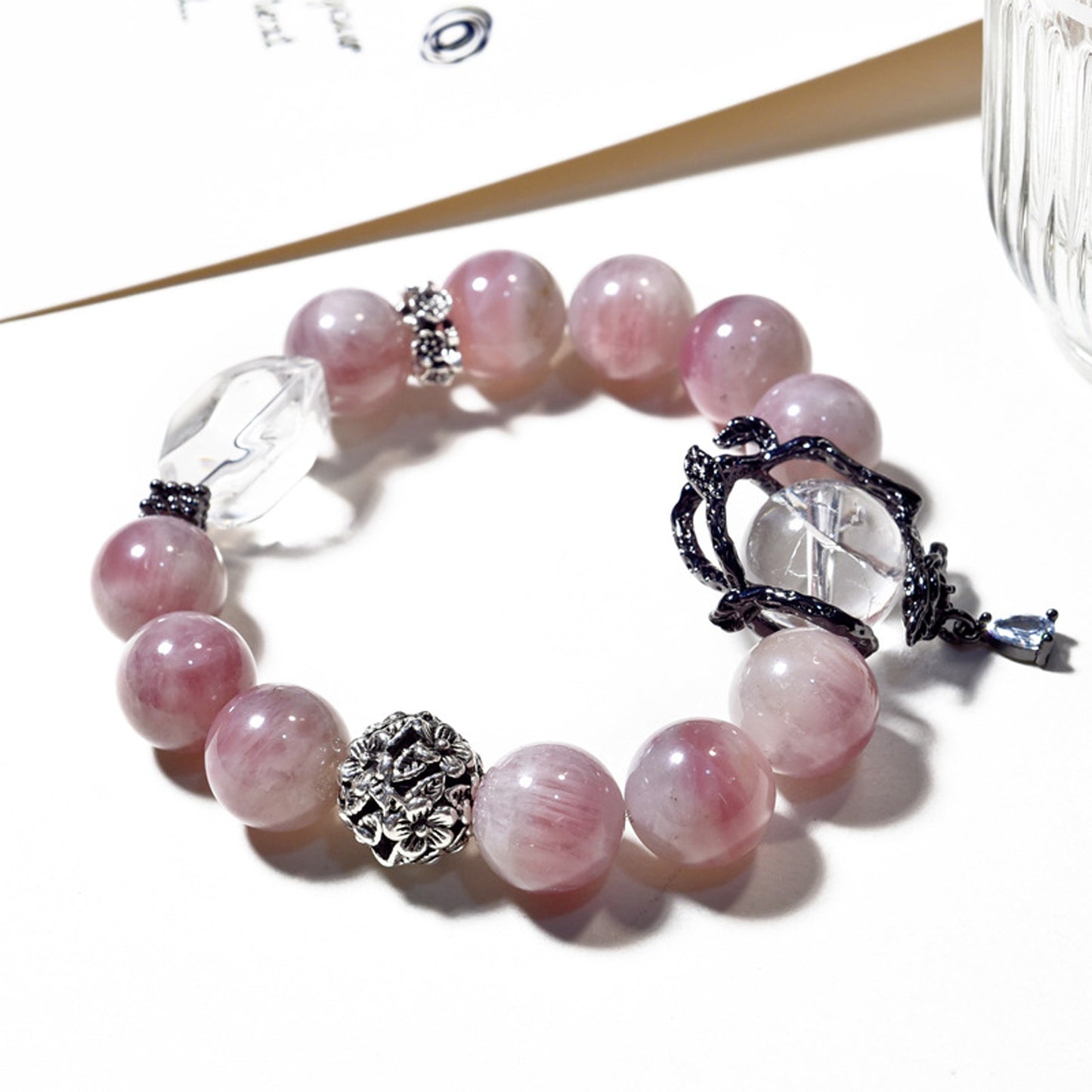 Purple Madagascar Rose Quartz Bracelet
