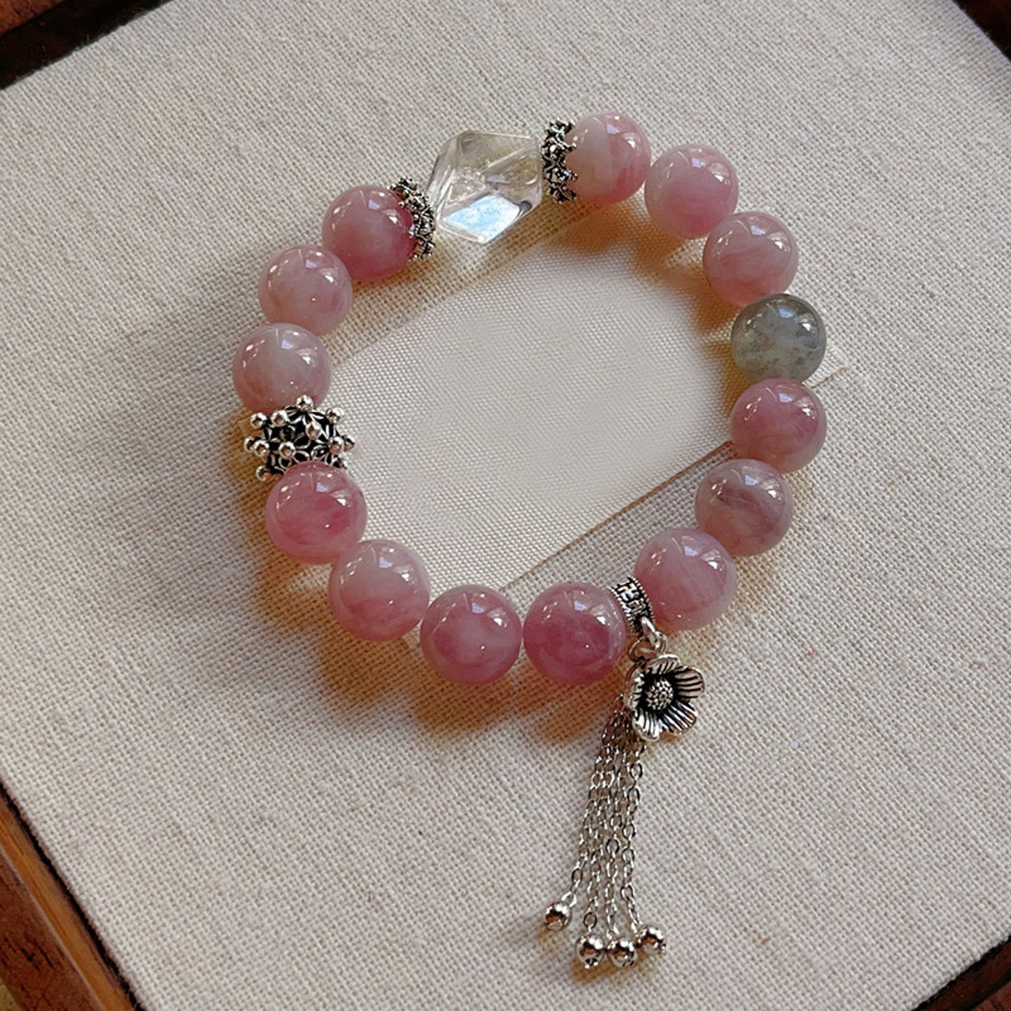 Purple Madagascar Rose Quartz Bracelet