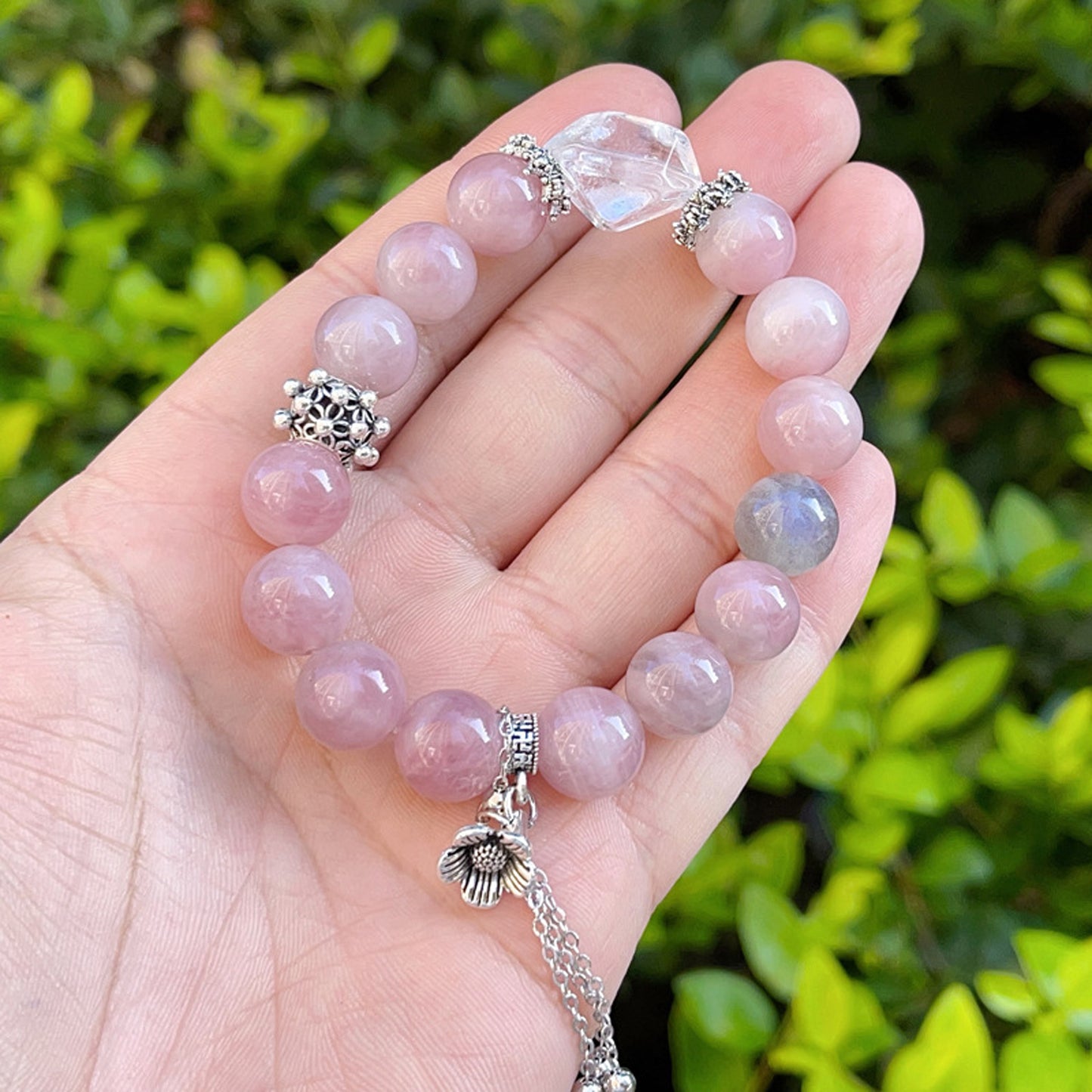 Purple Madagascar Rose Quartz Bracelet