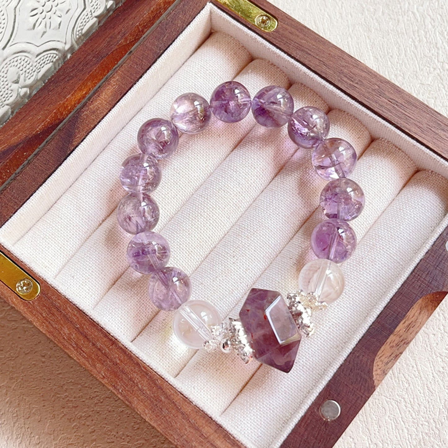 Purple Azeztulite Bracelet