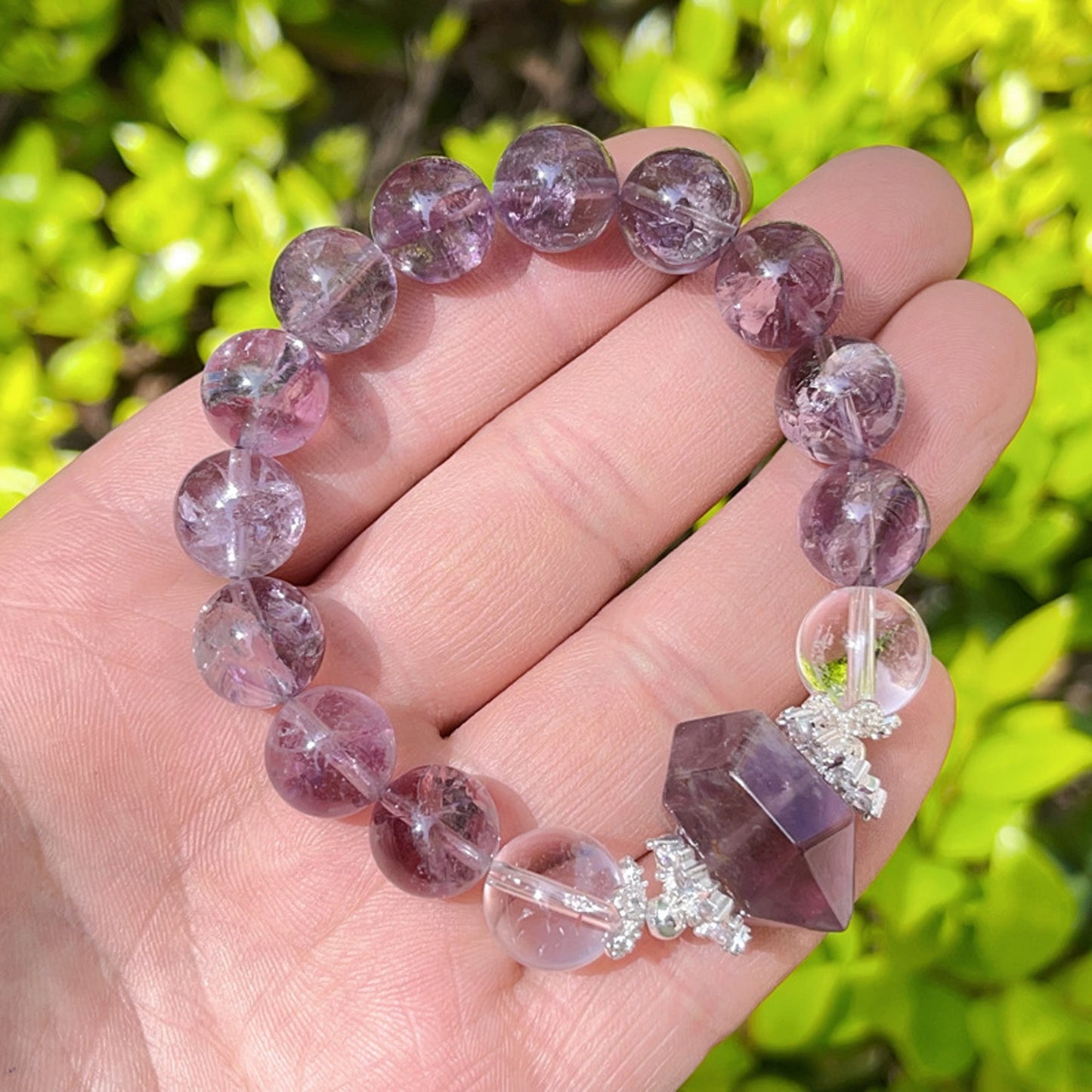 Purple Azeztulite Bracelet