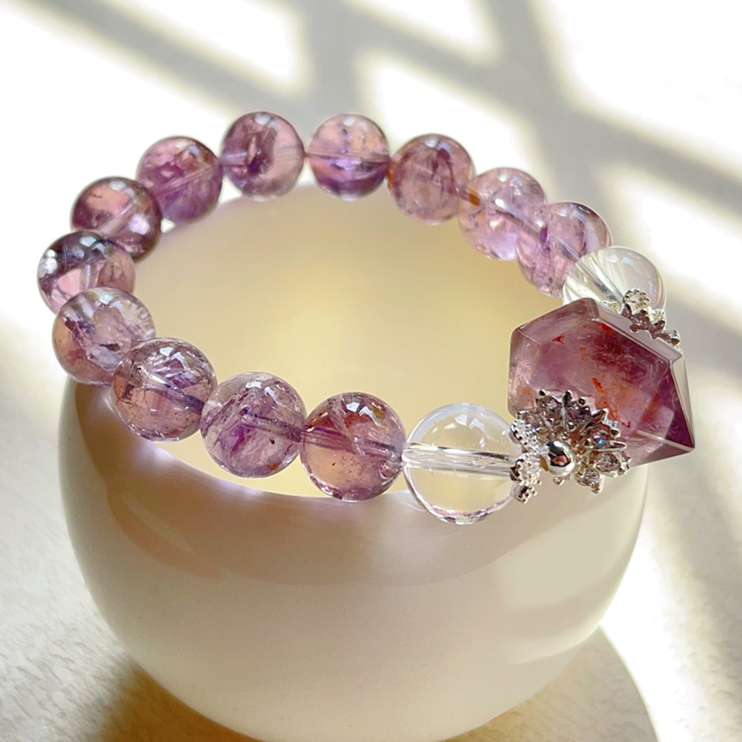Purple Azeztulite Bracelet