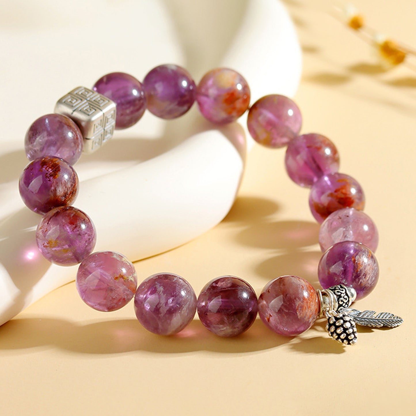 Purple Phantom Quartz S925 Bracelet