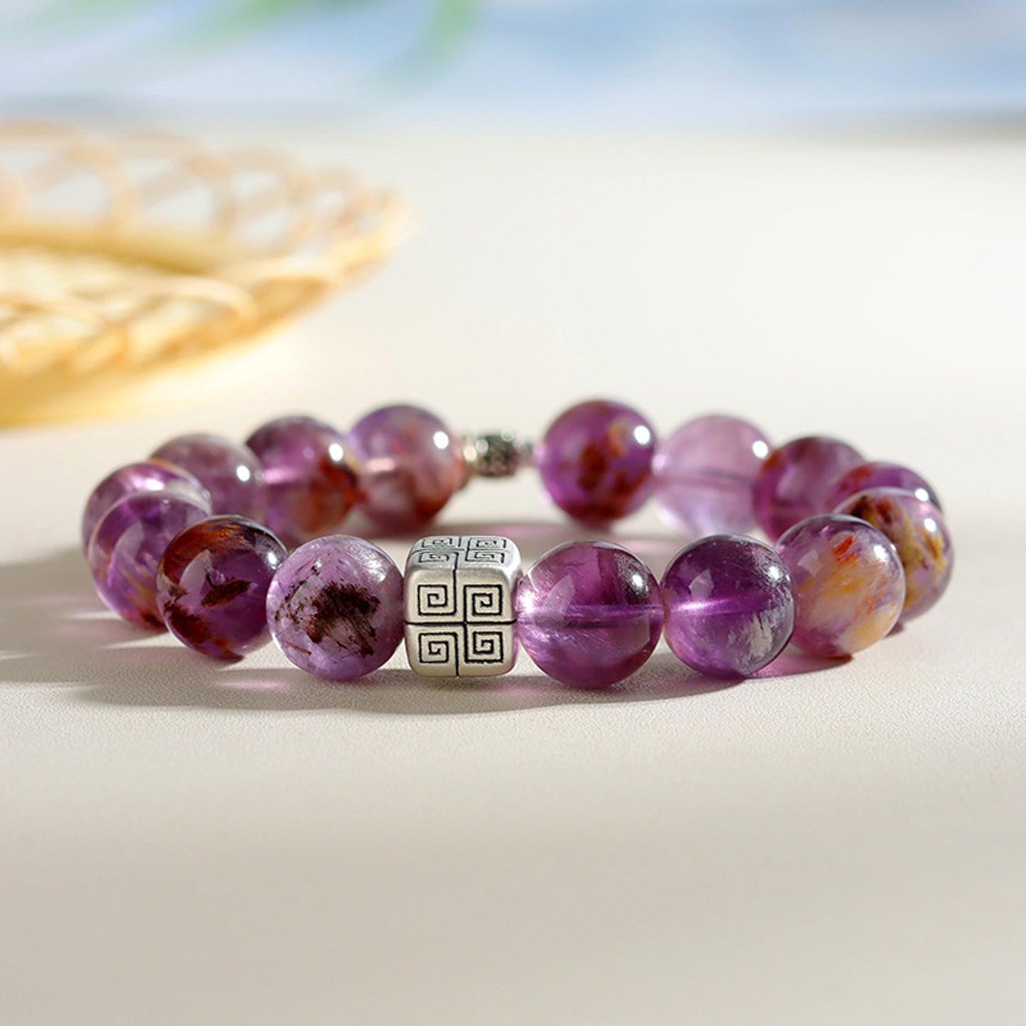 Purple Phantom Quartz S925 Bracelet