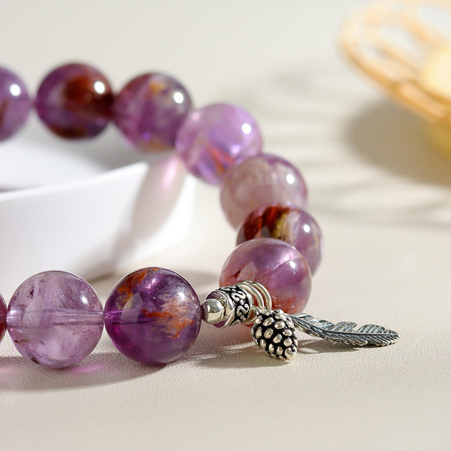 Purple Phantom Quartz S925 Bracelet