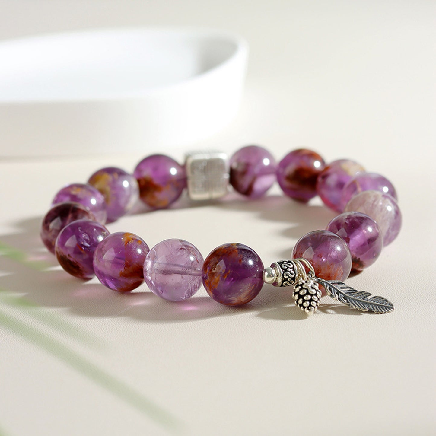 Purple Phantom Quartz S925 Bracelet