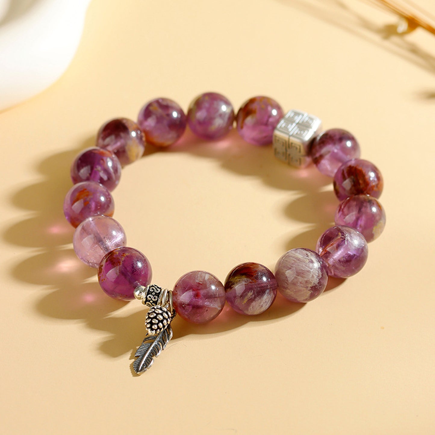 Purple Phantom Quartz S925 Bracelet
