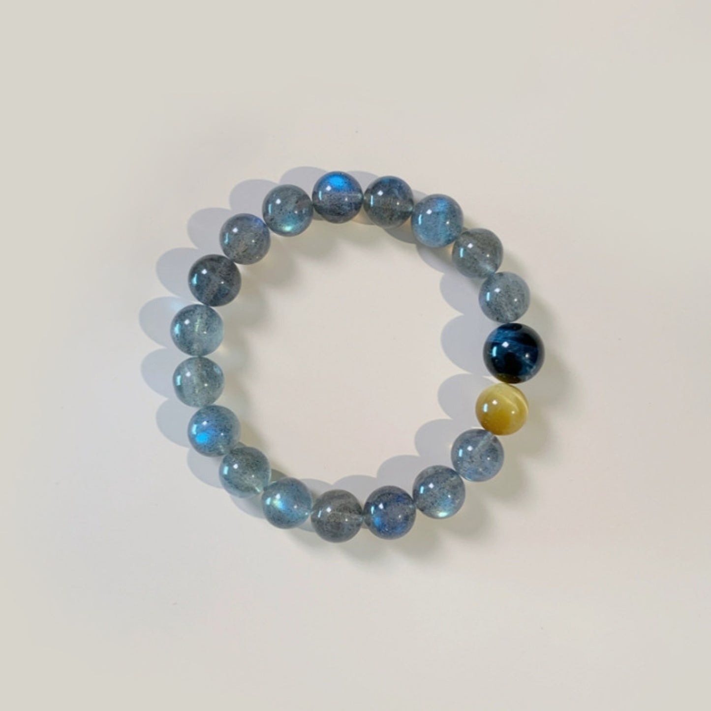 Iridescent Grey Moonstone Crystal Bracelet