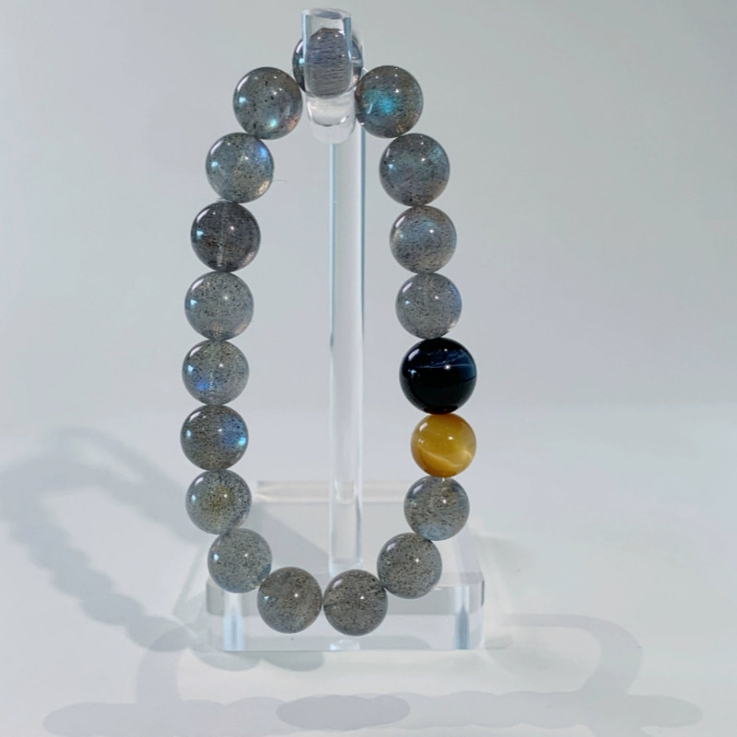 Iridescent Grey Moonstone Crystal Bracelet