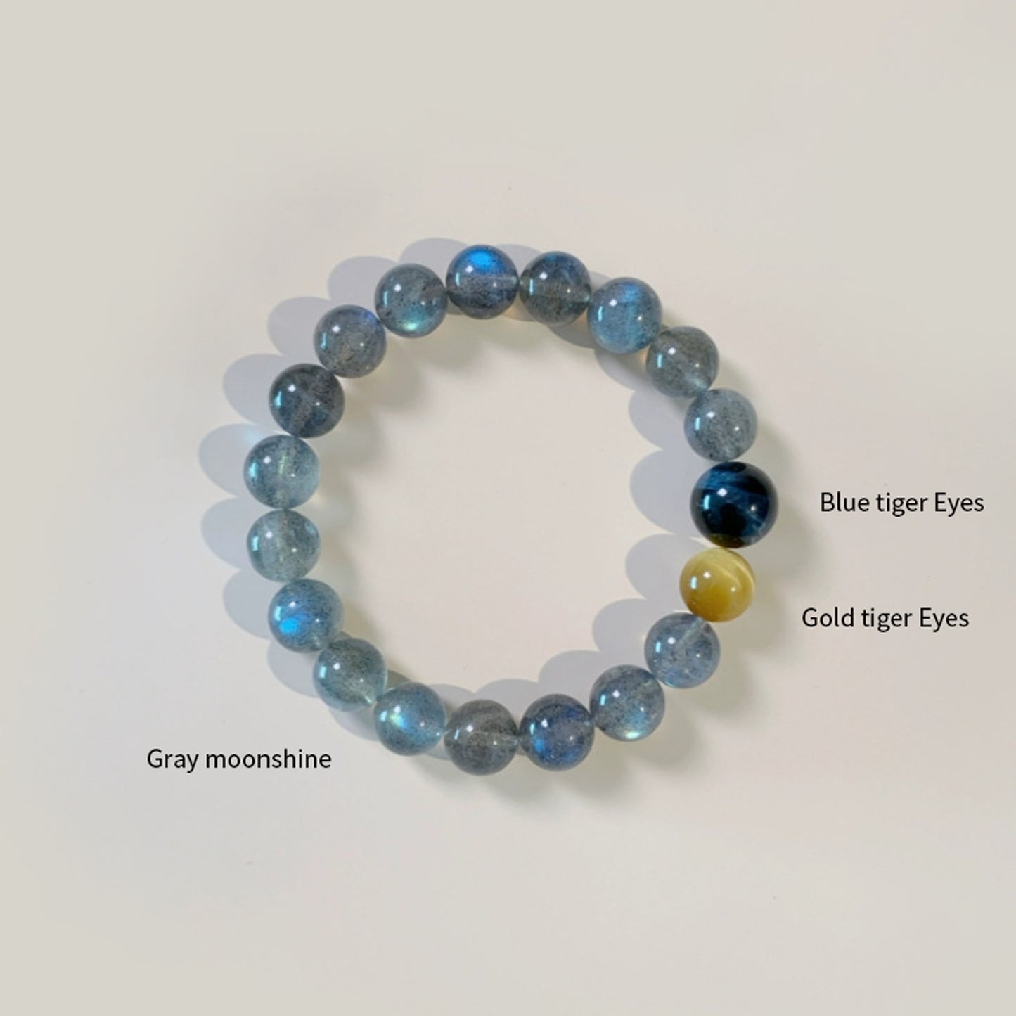 Iridescent Grey Moonstone Crystal Bracelet