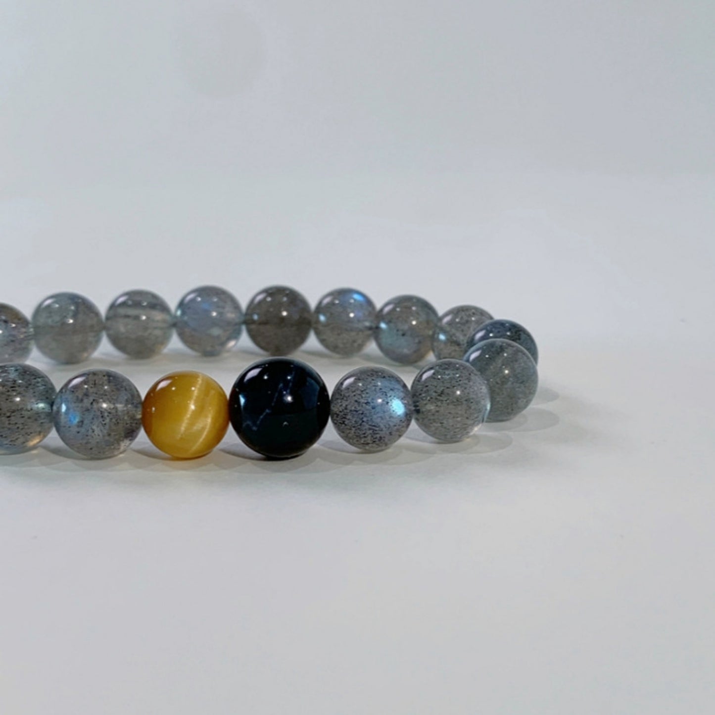 Iridescent Grey Moonstone Crystal Bracelet