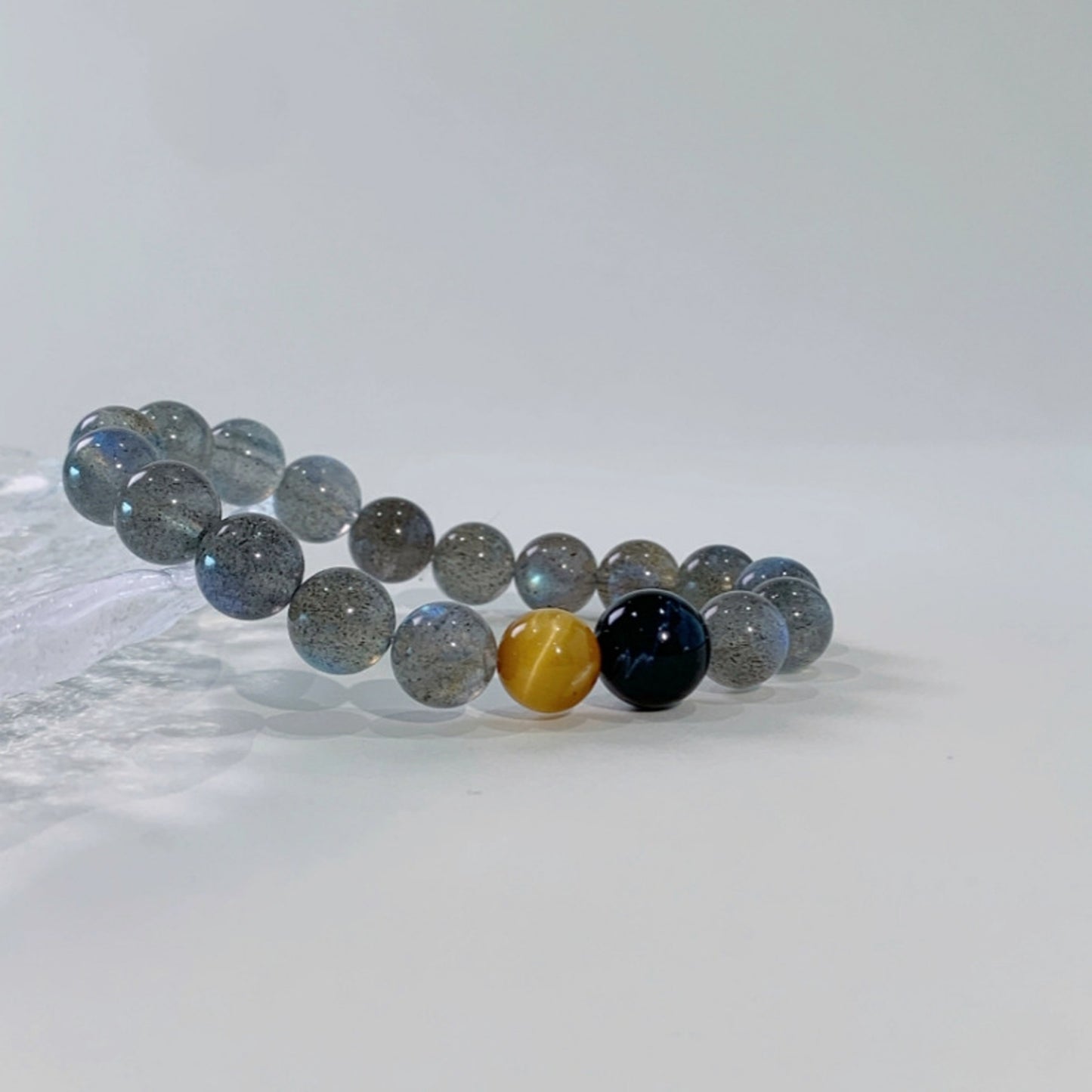 Iridescent Grey Moonstone Crystal Bracelet