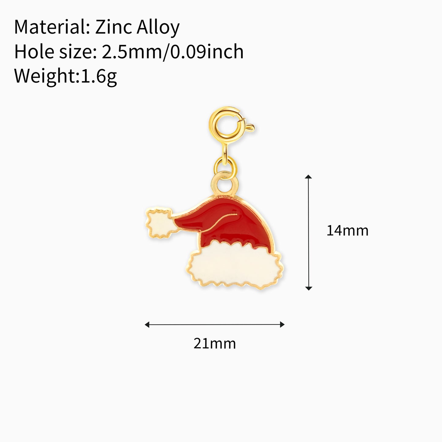 Christmas Enamel Zinc Alloy DIY Charms