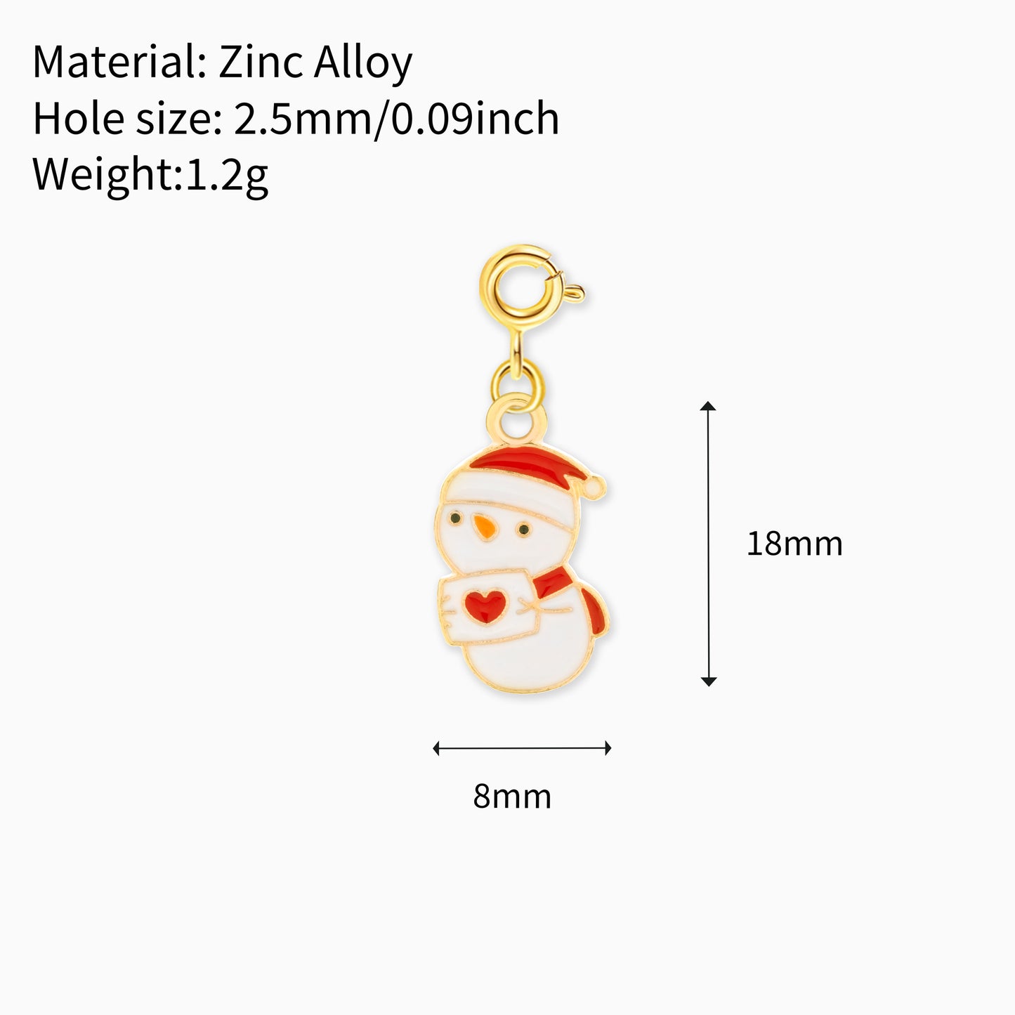 Christmas Enamel Zinc Alloy DIY Charms