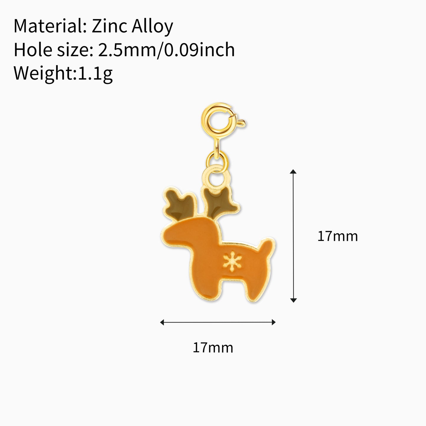 Christmas Enamel Zinc Alloy DIY Charms