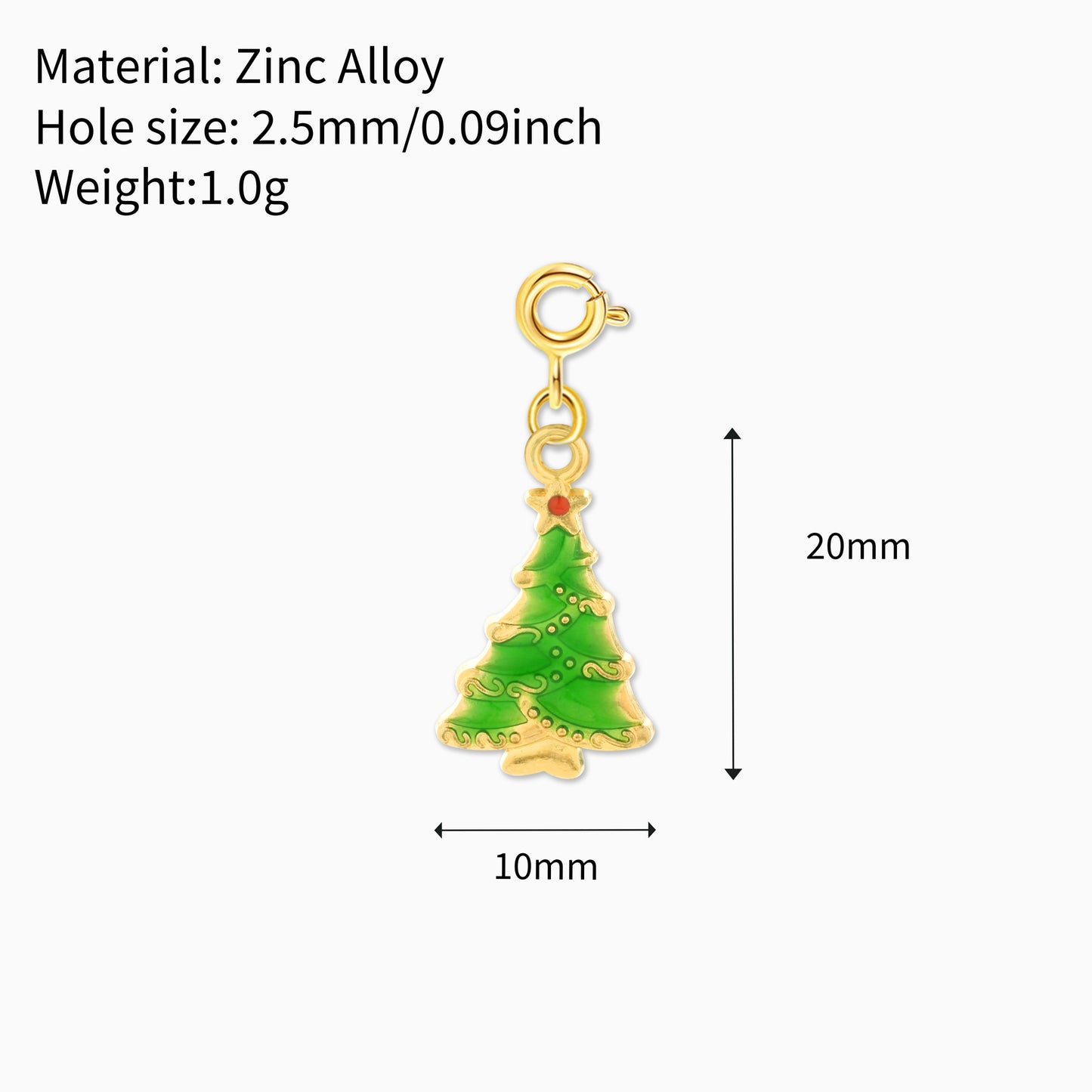 Christmas Enamel Zinc Alloy DIY Charms
