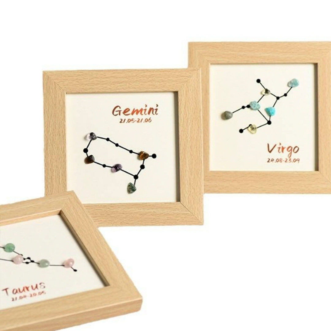 Zodiac Sign Crystal Gravel Decorate Picture Frame