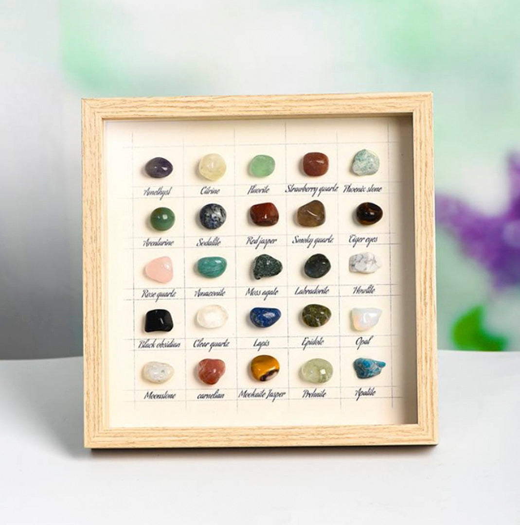 25 Kinds Of Colorful Tumbled Stone Crystal Bare Stone Photo Frame