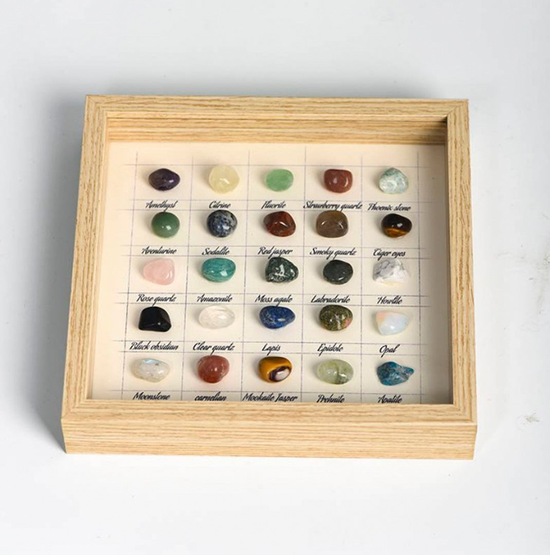 25 Kinds Of Colorful Tumbled Stone Crystal Bare Stone Photo Frame