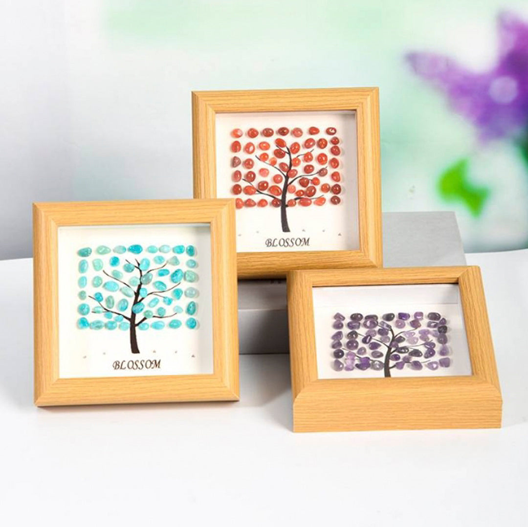 Block Tree Rough Stone Crystal Photo Frame