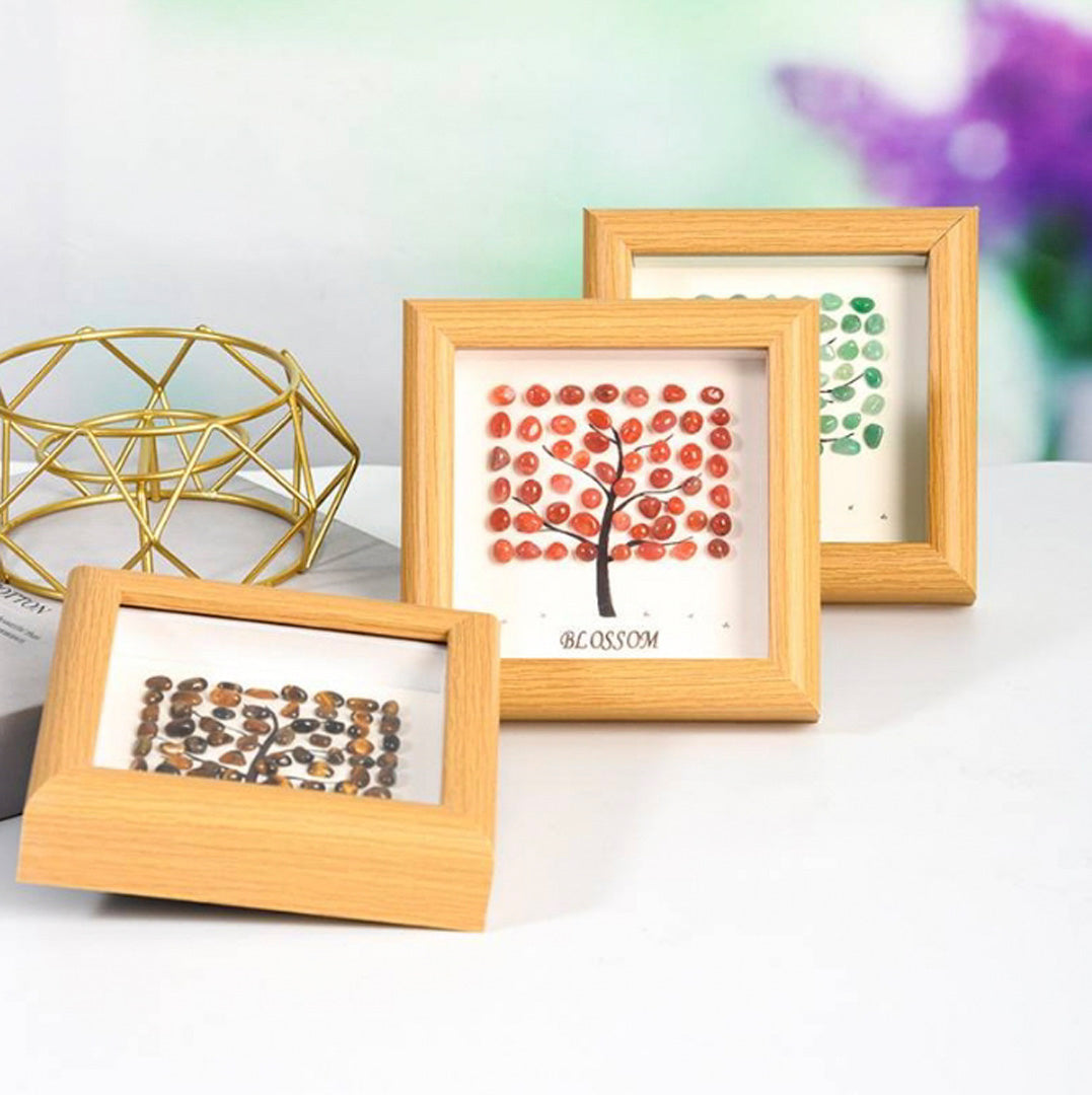 Block Tree Rough Stone Crystal Photo Frame