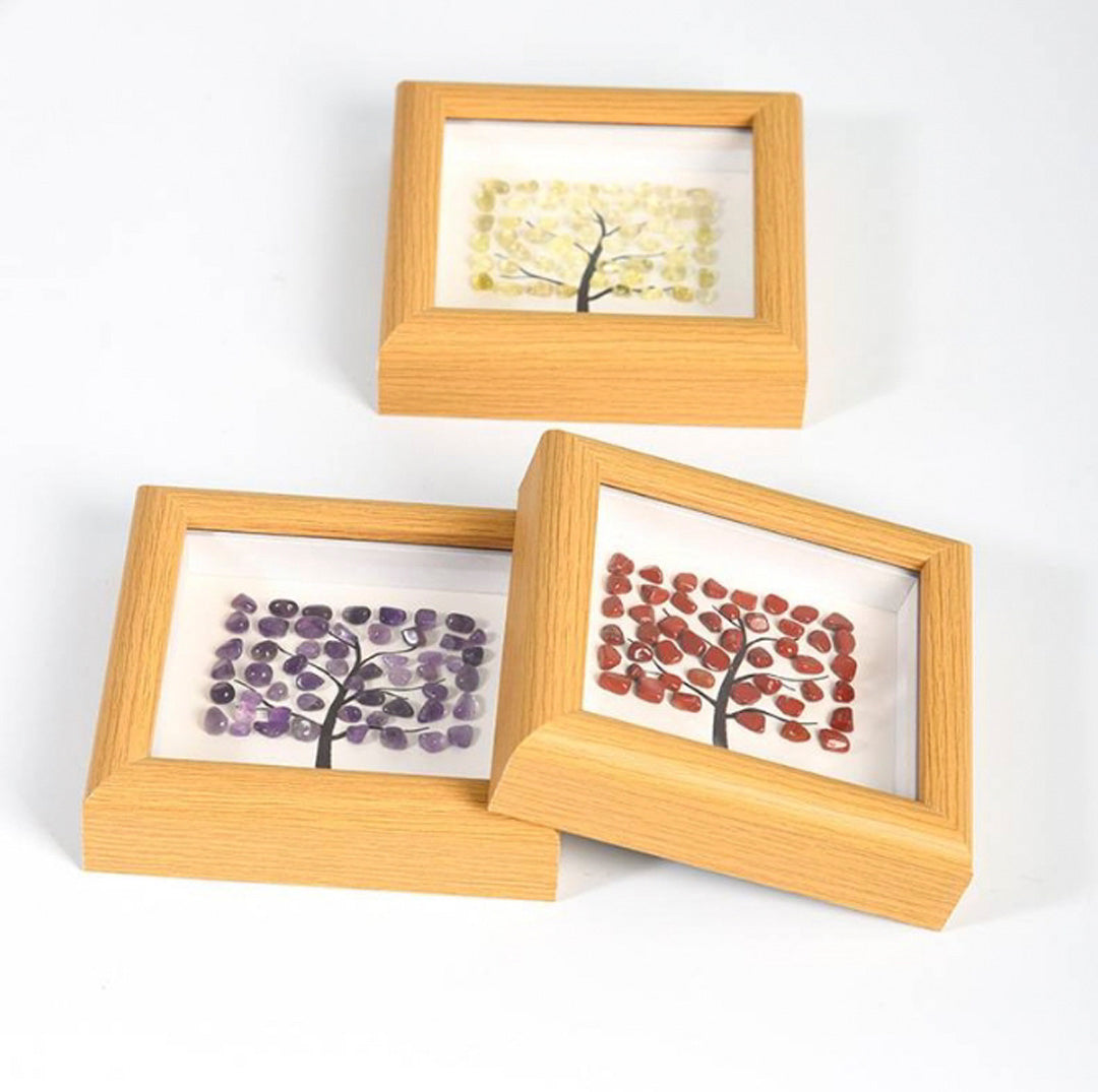 Block Tree Rough Stone Crystal Photo Frame
