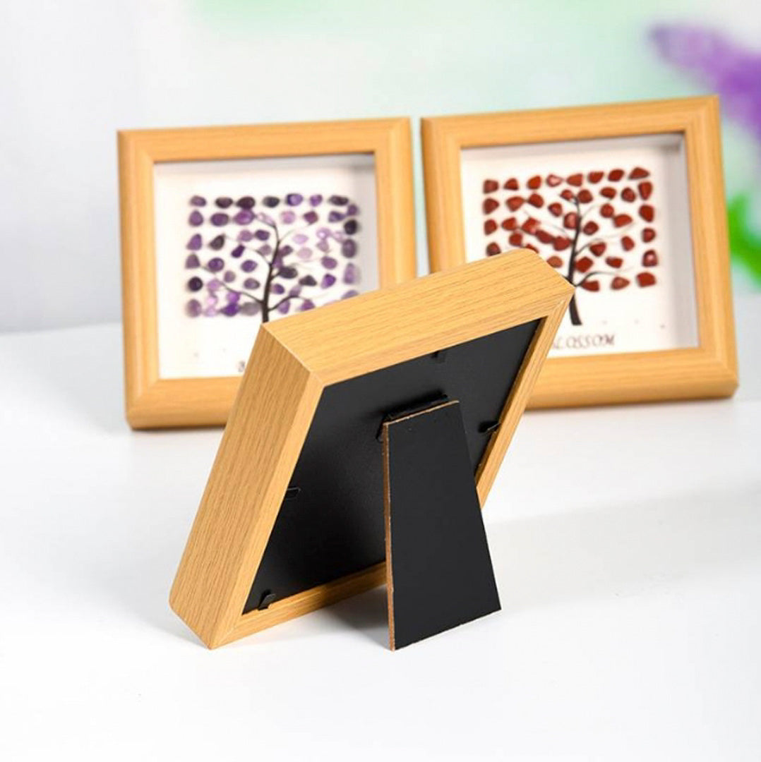 Block Tree Rough Stone Crystal Photo Frame