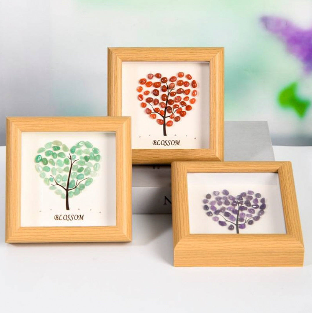 Crystal Stones With Hearts Decorate The Picture Frame
