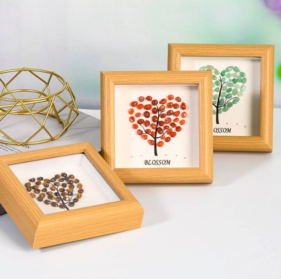 Crystal Stones With Hearts Decorate The Picture Frame