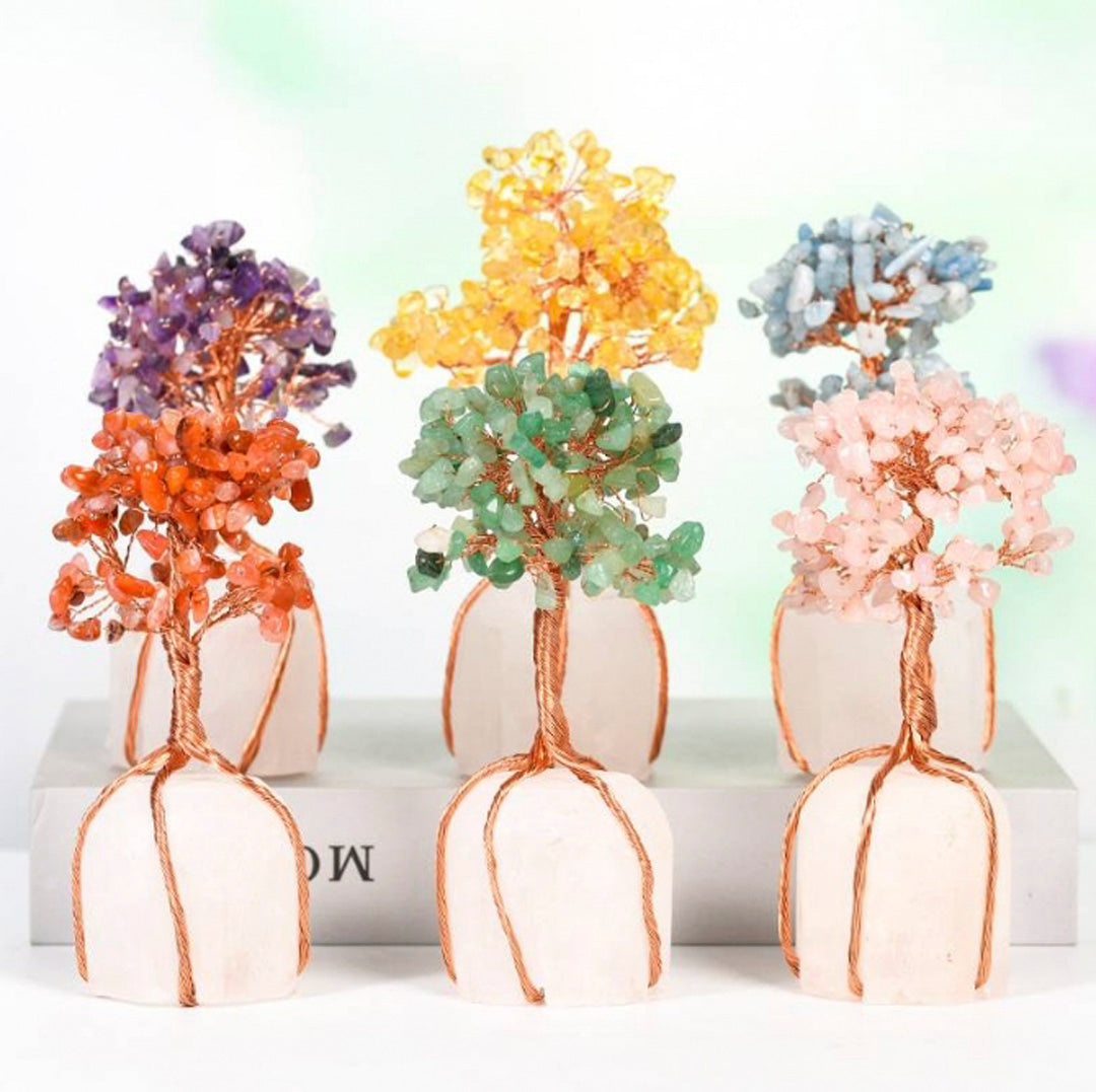 White crystal base crystal tree