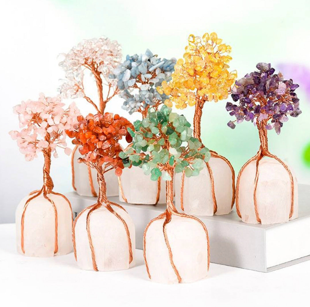 White crystal base crystal tree