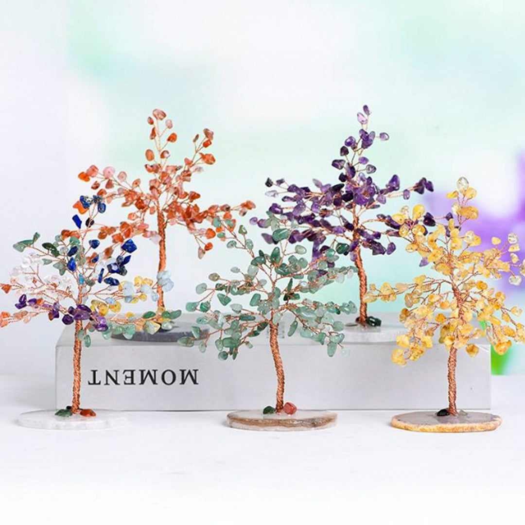 Agate base crystal tree natural crystal tree ornaments