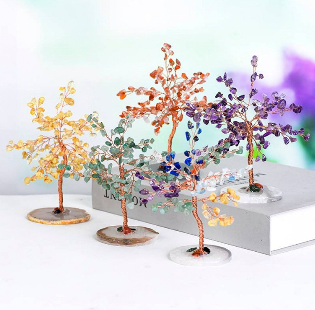 Agate base crystal tree natural crystal tree ornaments