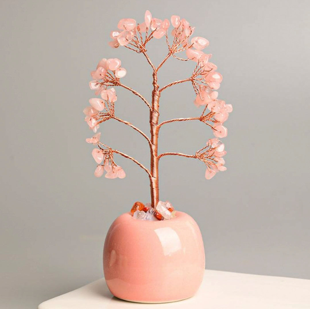 Jar-shaped crystal tree ornaments